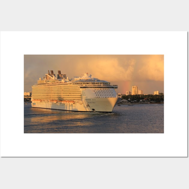 Allure of the Seas departs Port Everglades Wall Art by tgass